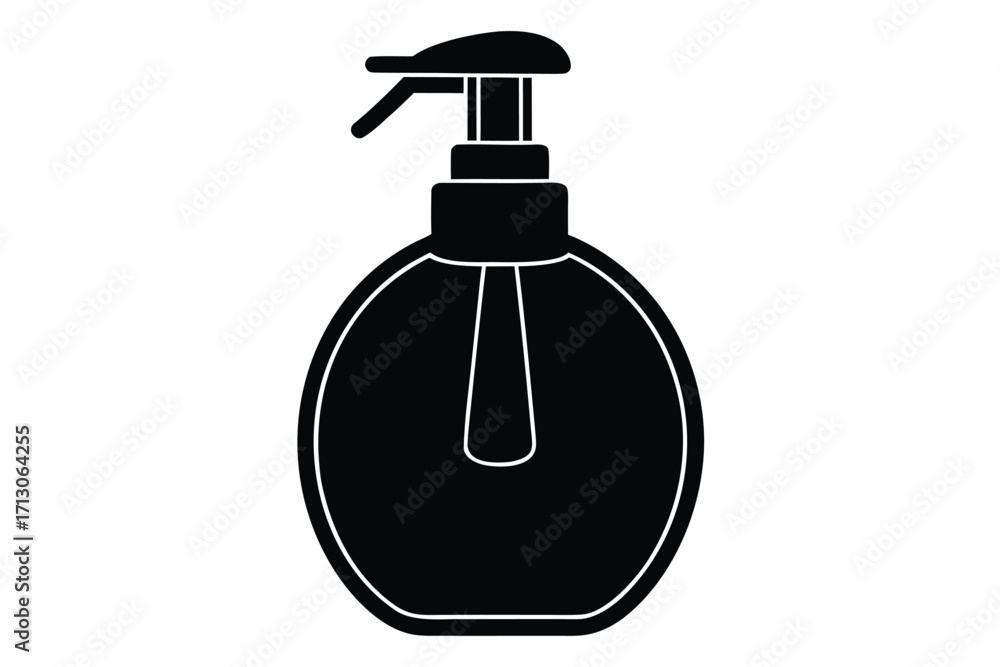 Obraz premium sanitizer bottle silhouette vector icon