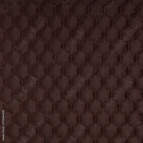 Brown leather texture with hexagon ornament