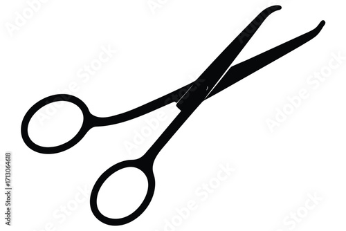 surgical forceps silhouette vector icon