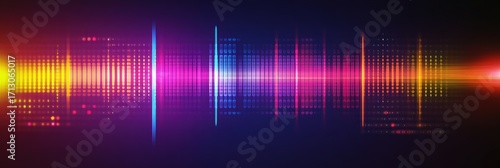 Sound waves visualizing the concept of modern voice assistance technology