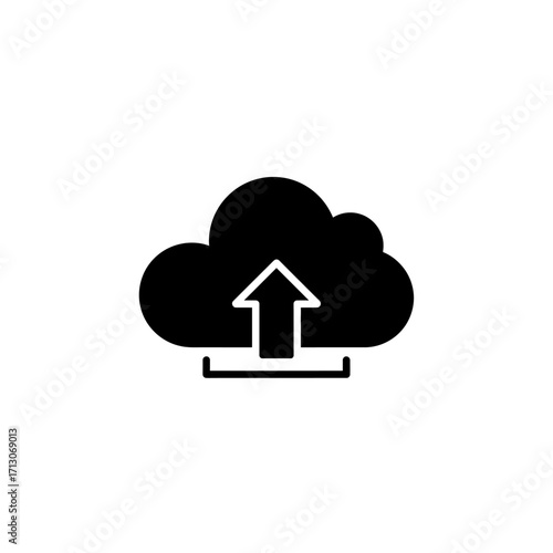 Cloud Upload Symbol Vector Icon for Data Transfer and Storage Solutions