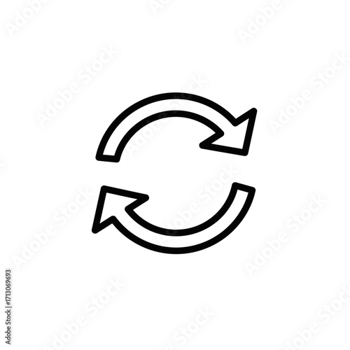 Vektor icon symbol Two arrows in a circle, representation of refresh or update symbol