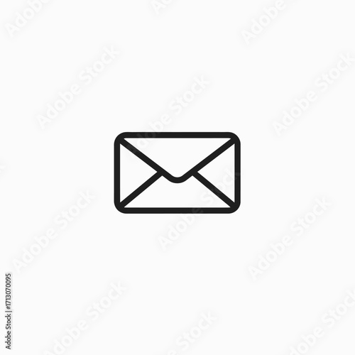 Email symbol icon, vector graphic representing communication and messages in digital form
