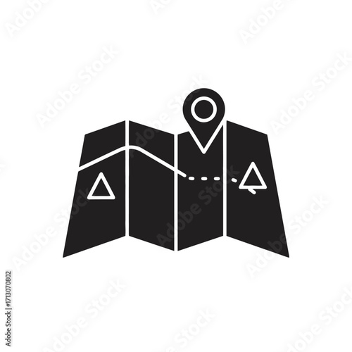 Location Pointer on Map Symbol Icon Vector for Navigation and Destination