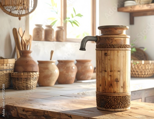 traditional water filter made from natural clay