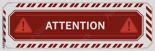 Attention Sign Vector Illustration for Safety Measures and Warning Alerts in Industrial Environments Emphasizing Caution and Risk Management