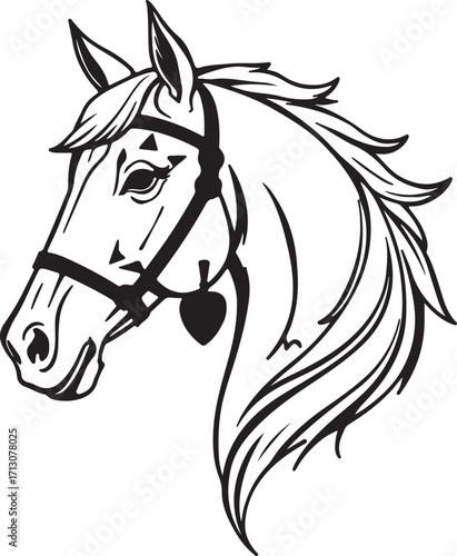 Horse head vector logo 