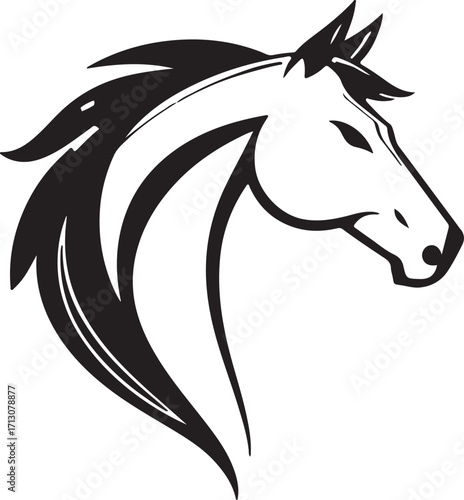 Horse head vector logo 