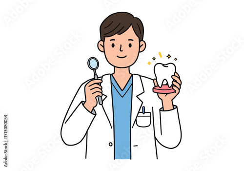 Dentist with Tools