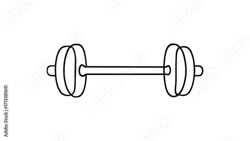 Simple outline dumbbell design for fitness themed projects and gym inspiration