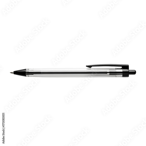 Wallpaper Mural Sleek Silver Black Ballpoint Pen Still Life Product Shot Clear Design Writing Implement Art on transparent background Torontodigital.ca