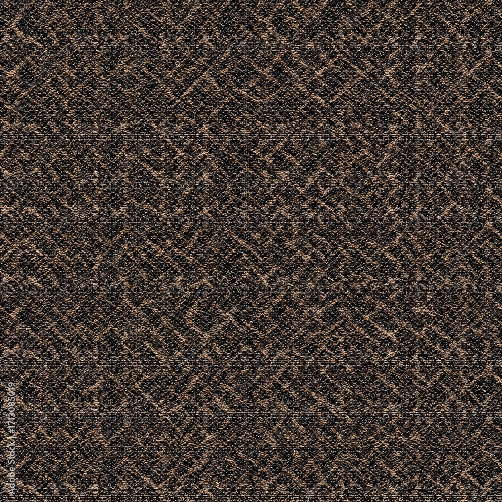 Fototapeta premium Seamless fabric texture showcasing a rich, dark brown pattern with a subtle woven appearance for design use