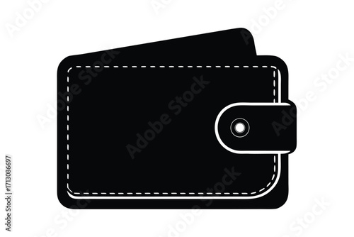 wallet vector icon silhouette