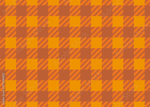 Thanksgiving Seamless patten. Vector checkered brown and beige plaid textured background