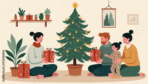 Joyful Family Christmas Gift Exchange