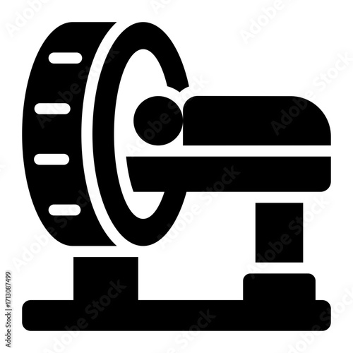pet scan glyph icon used in hospital medical imaging