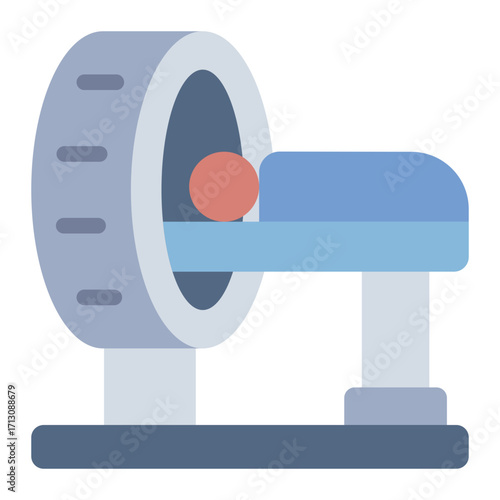 pet scan flat icon used in hospital medical imaging