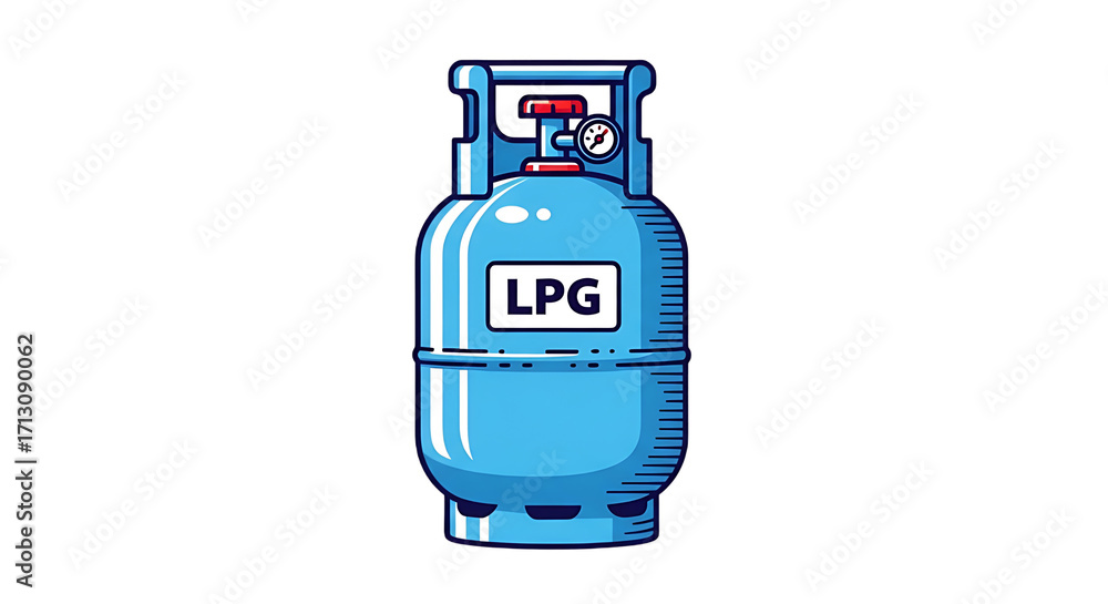 Naklejka premium LPG Gas Cylinder Fuel for Home and Industry