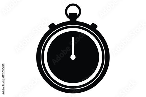 stopwatch vector icon silhouette