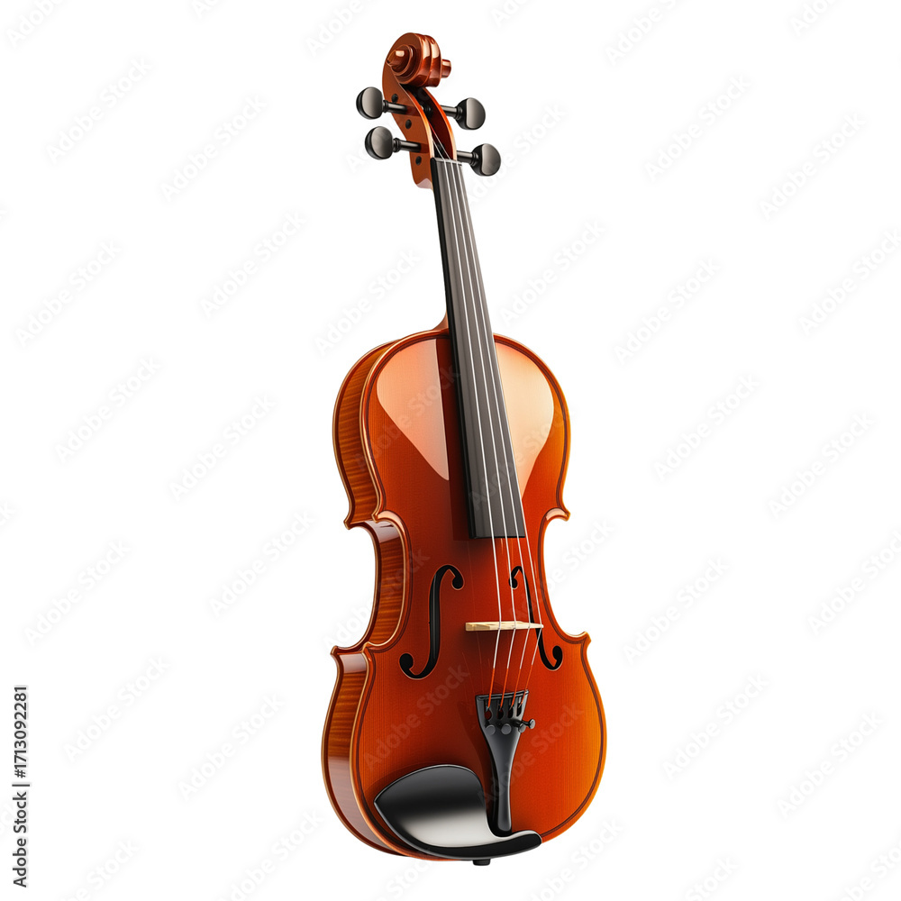 Fototapeta premium Side Profile Violin Body Isolated on Transparent PNG
