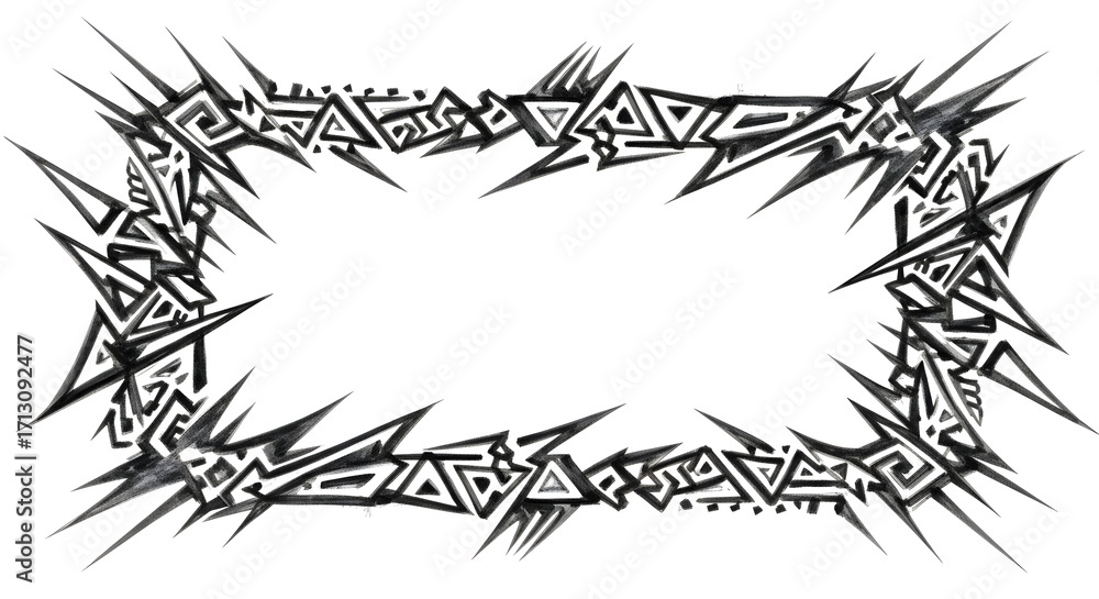 Obraz premium Geometric black design with intricate patterns for modern architectural, decor, and design projects