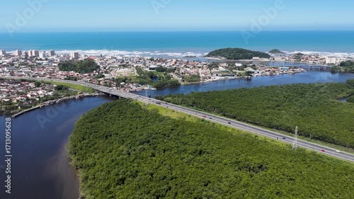 Wallpaper Mural Itanhaem Skyline In Itanhaem Sao Paulo Brazil. Birds Eye View Of Stunning Dark River And Forest Trees. Delta Nature Forests Lagoon. Delta Green. Itanhaem Sao Paulo. Torontodigital.ca