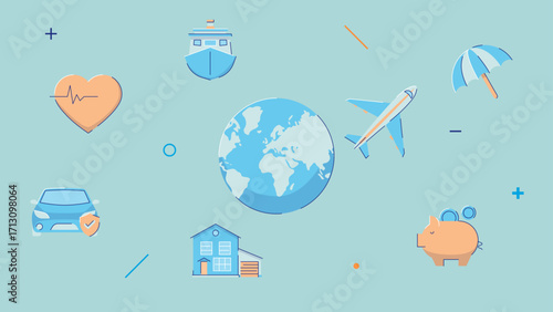 Insurance sticker set. Main bundle.