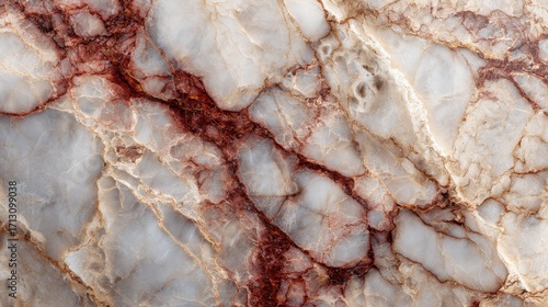 Intricate Veins of Rosso Levanto Marble - Close-Up Texture.