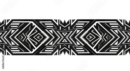 Modern abstract black and white geometric pattern creates dynamic visual intrigue