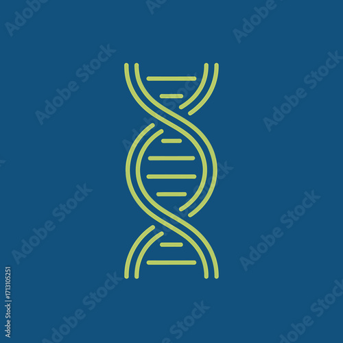 Abstract double helix dna strand icon representing genetics and life sciences discovery vector