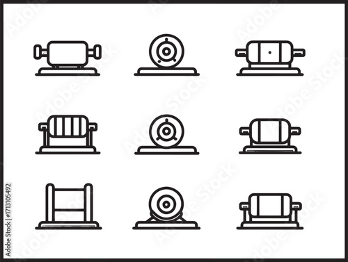 Ab roller fitness equipment contour art