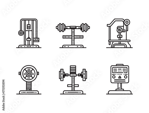 Bicep curl machine modern training line