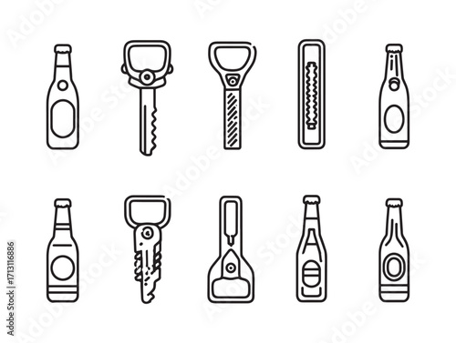 Bottle opener culinary minimalist bar accessory