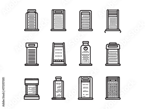 Box grater set of minimalist kitchen
