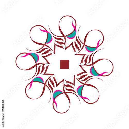 Vector illustration of abstract arabic calligraphy banner design arabian wall art