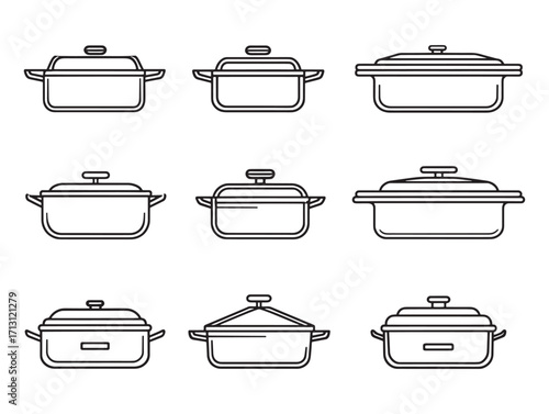 Casserole dish modern minimalist cooking appliance line