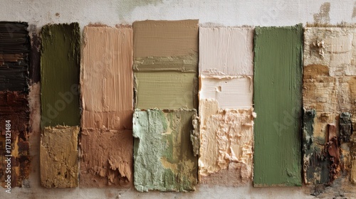 A Vibrant Palette of Earthy Tones Displaying a Rich Range of Textures and Colors Perfect for Artistic Inspiration and Design Projects