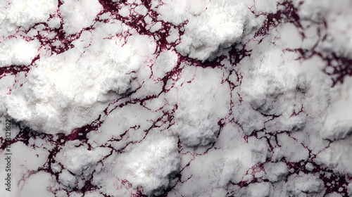 White Clouds with Maroon Veins An Abstract Textural Landscape