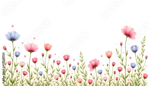 tulip flowers border