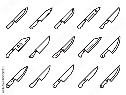 Chefs knife ultra simple 2d design