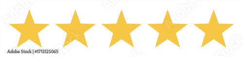Five star rating, vector 10 eps.