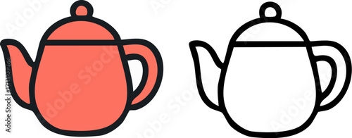 Simple Teapot Icon Graphic Design Illustration.