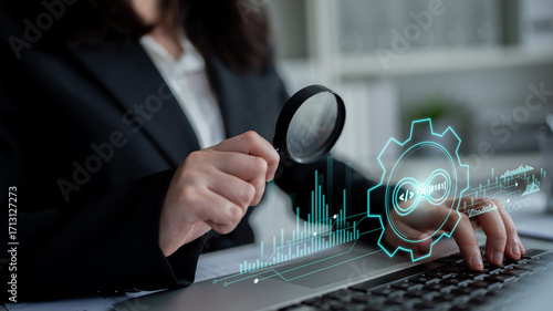 Foto DevOps methodology for software development and IT operations