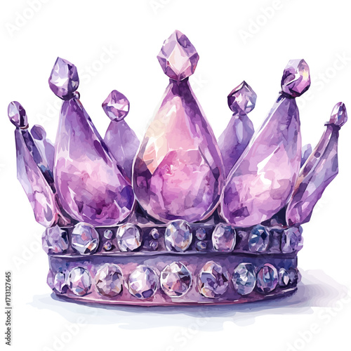 watercolor of Crown Costume, vector, isolated on a white background.