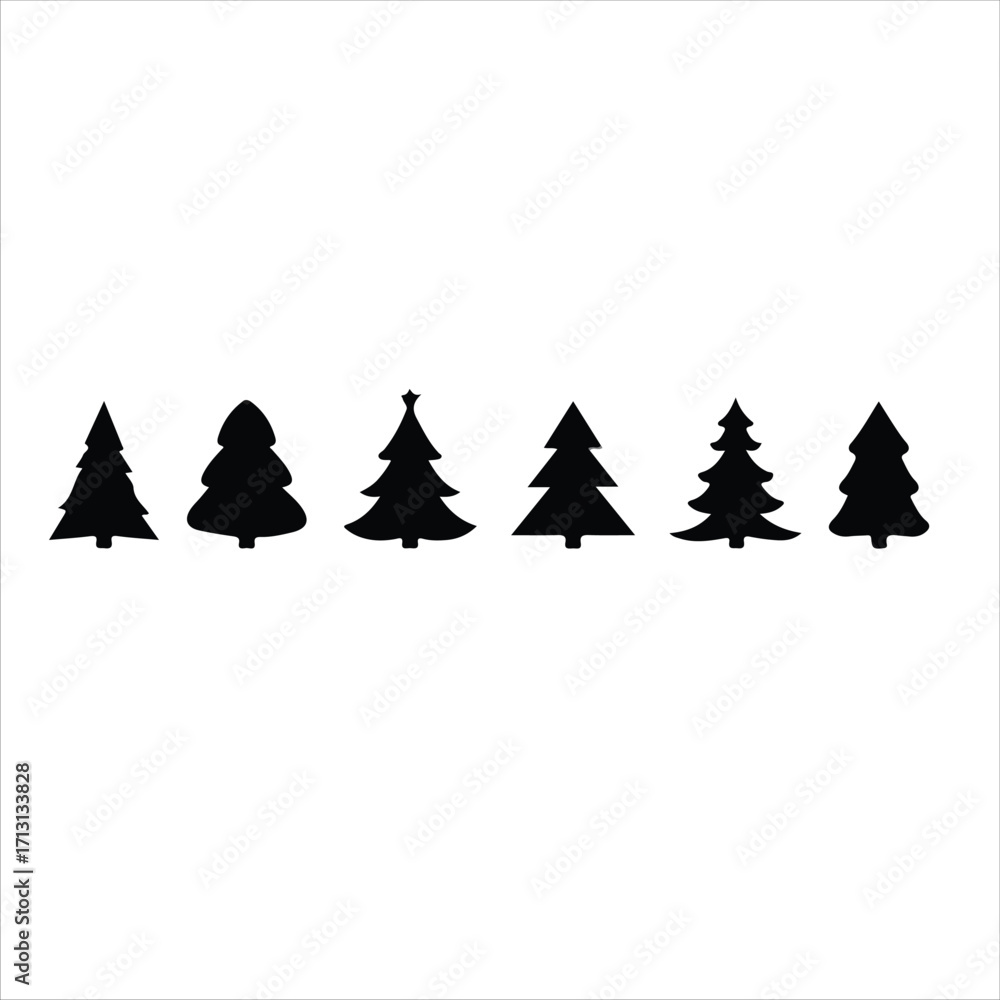 Obraz premium Christmas tree vectorart logo designs