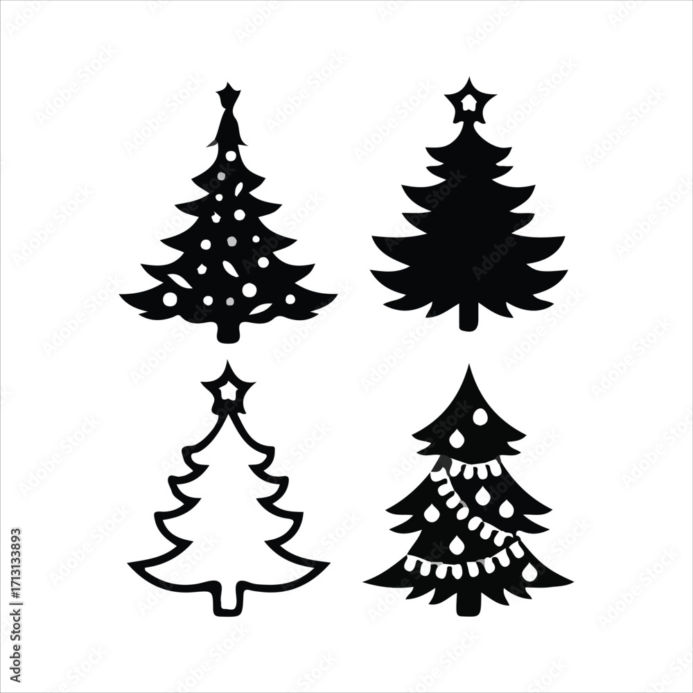 Obraz premium Christmas tree vectorart logo designs
