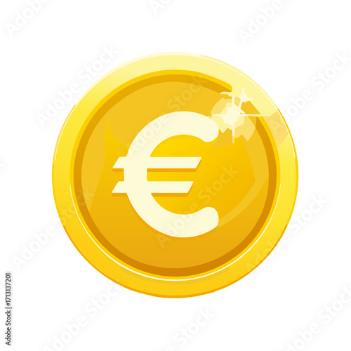 Golden Euro Coin Illustration, European Union Currency, Monetary Economics