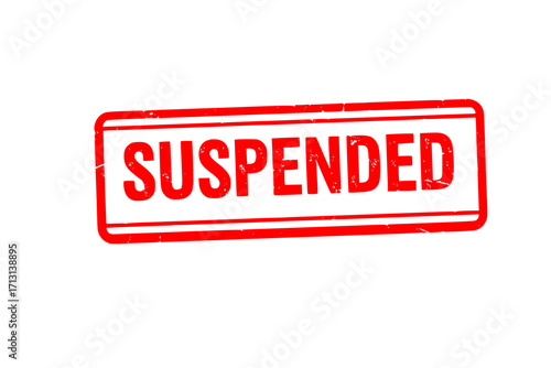 Red Rubber Stamp with suspended Text – Grunge Style Office or Legal Concept