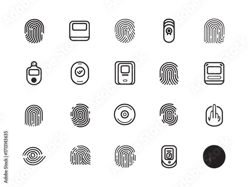 Fingerprint reader compact modern security technology