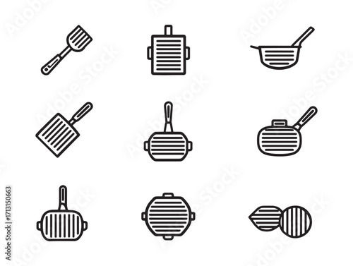 Grill pan heavy duty kitchen tool